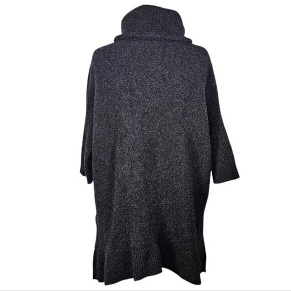 360 Sweater dark grey 100% cashmere turtle neck knit oversized sweater size XS - Picture 3 of 9